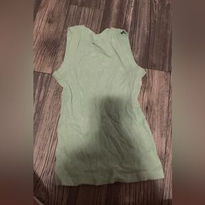 Light green tank sleeve cut off